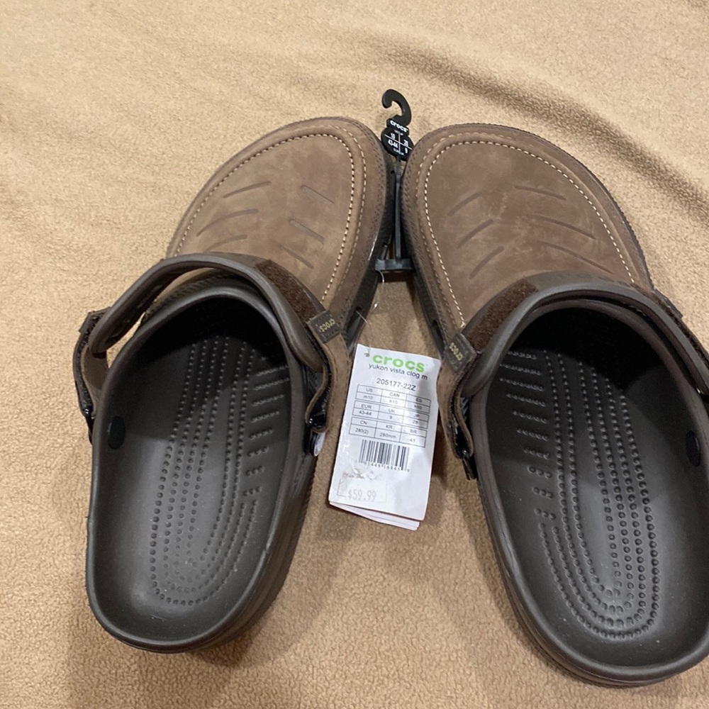 NWT Brown Crocs Yukon Vista Clog M Size 10